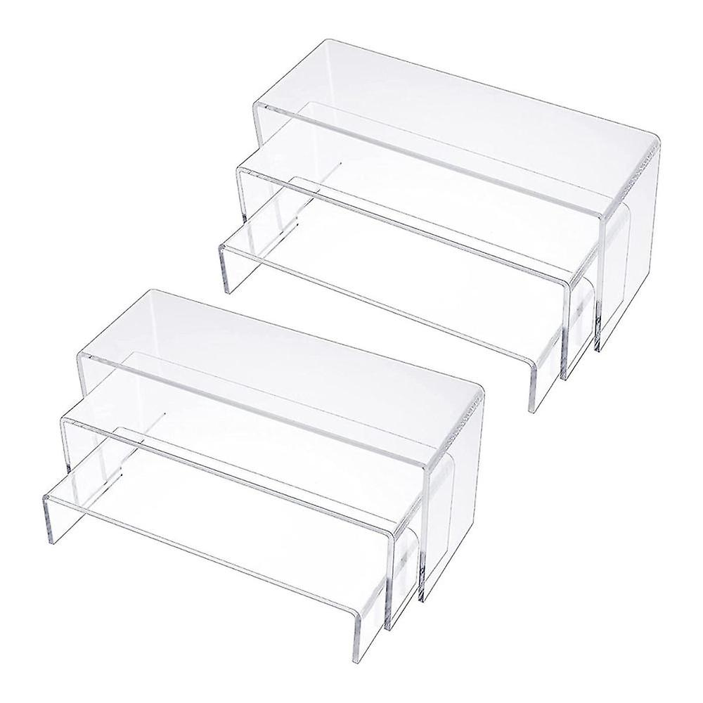 Acrilice Risers display, Clear Rectangle standuri raft pentru display 6buc