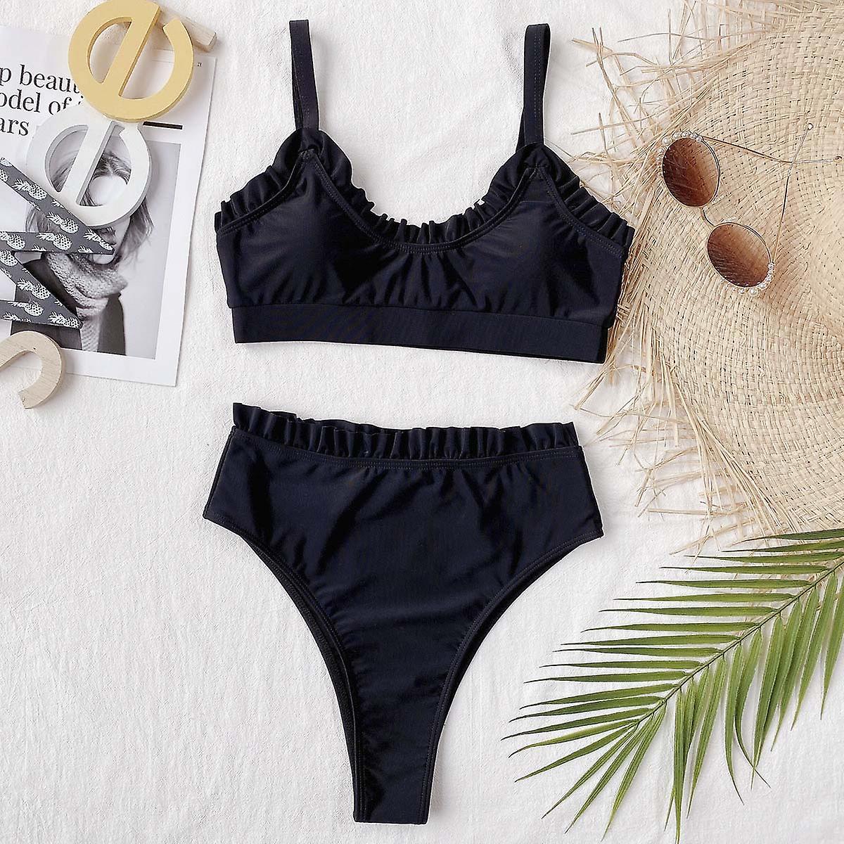 New Bikinis Swimsuit Push Up Swimwear Ruffle Bikini Set