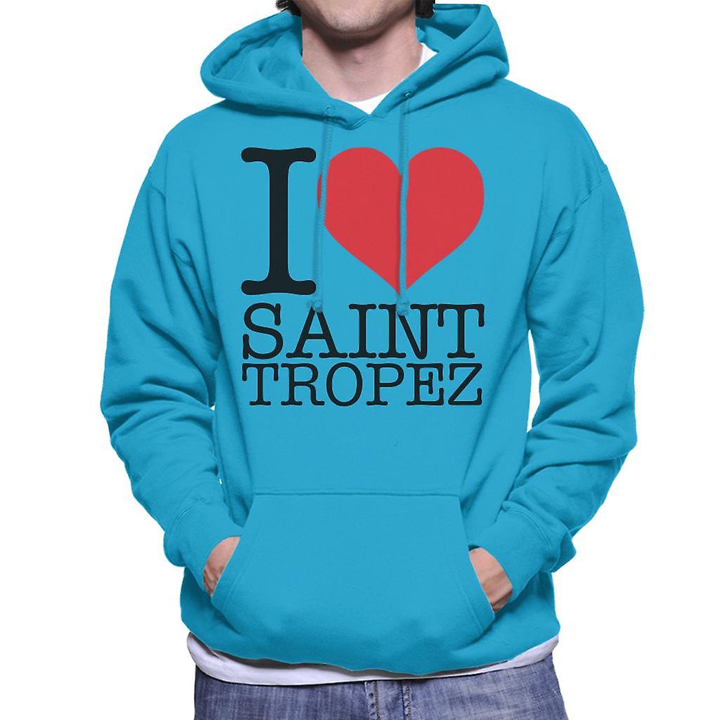 Eu amo moletom com capuz Saint Tropez MASC