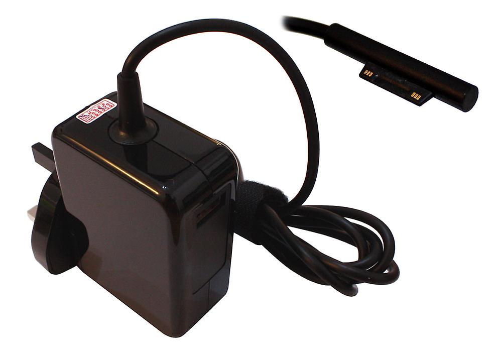 Microsoft Surface Pro 9 Compatible Laptop Power AC Adapter Charger With Built In UK Plug