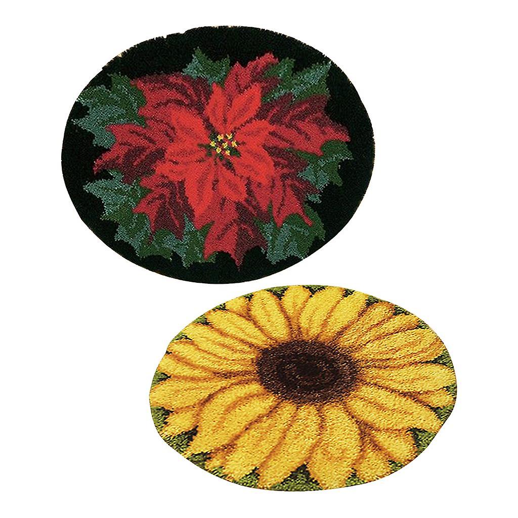 blomster lås krog tæppe kit DIY tæppe håndværk dekoration tæppe fremstilling til voksne