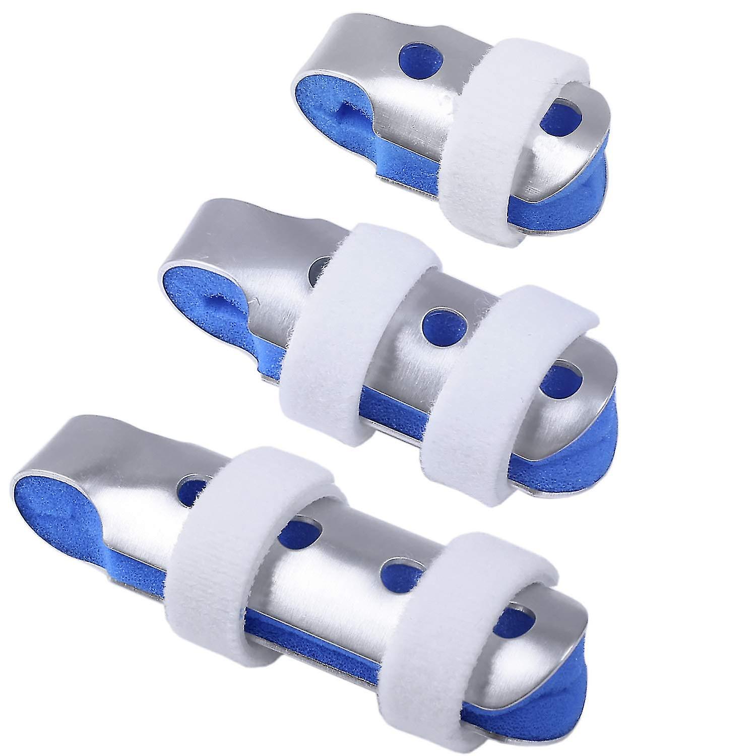 Set Of 3 Sizes For Finger Knuckle Immobilization, Soft Foam Internal Bands And Protective Vents