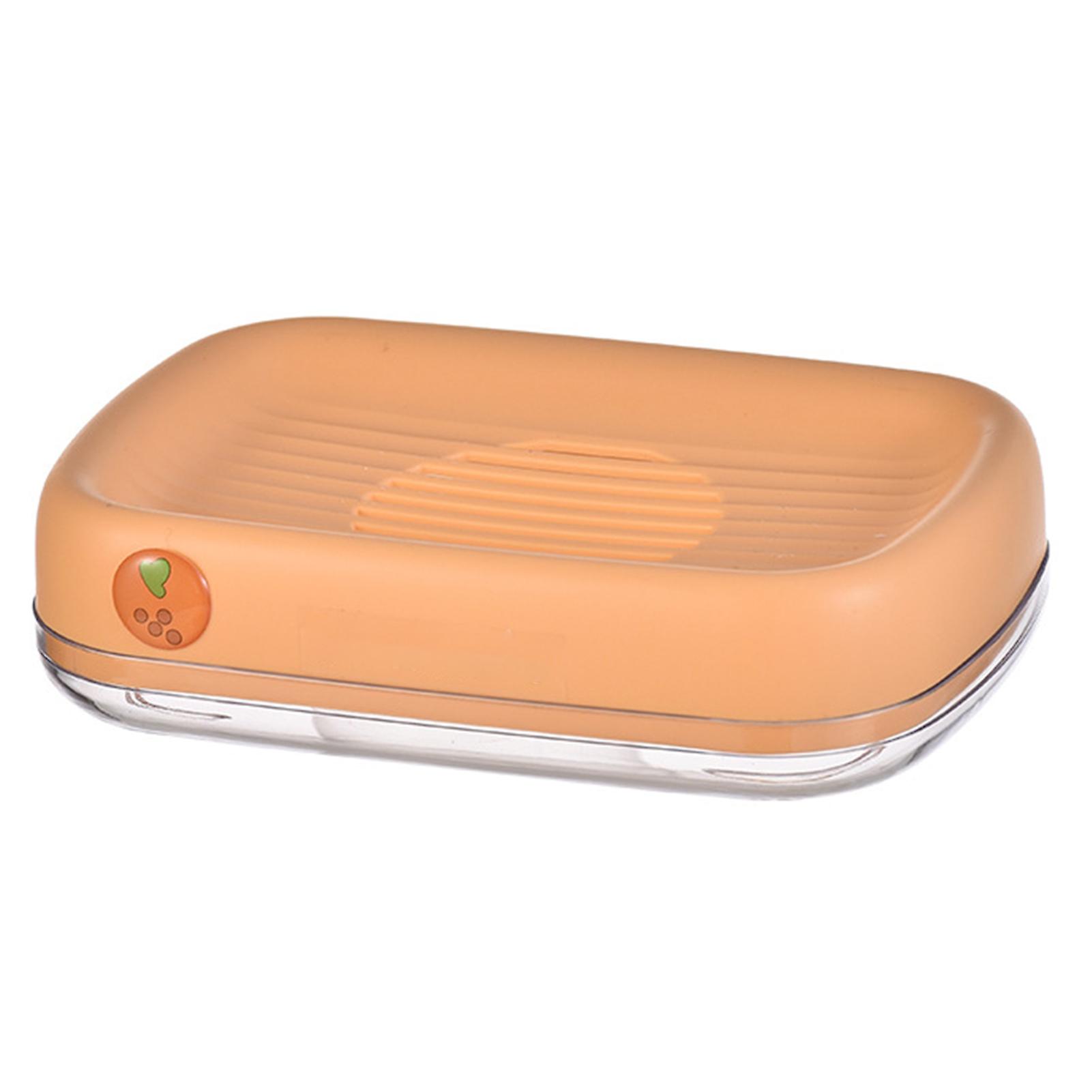 2 Layers Rectangular Soap Dish With Removable Lid Leakproof Soap Box For Home Flat Dormitory Hotel