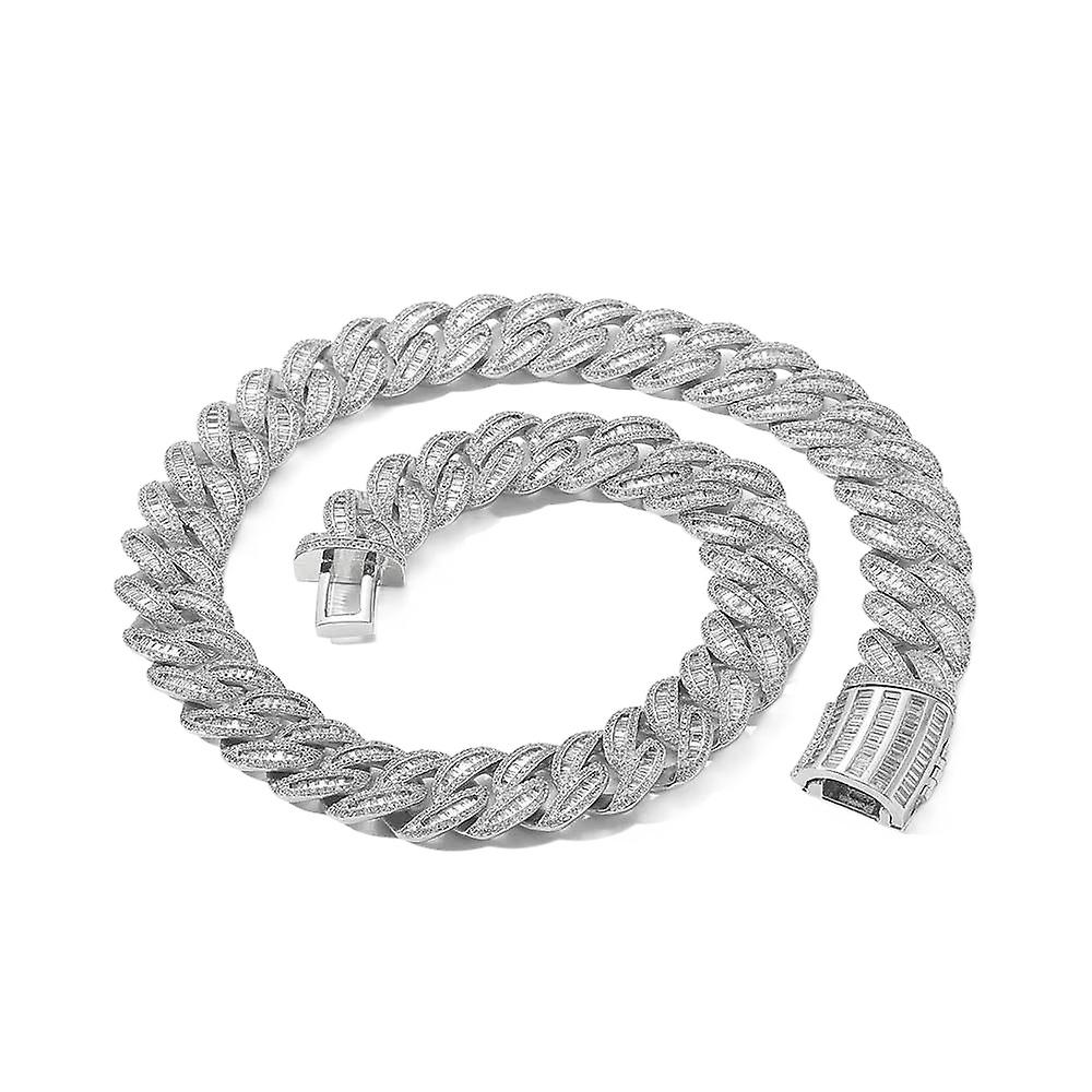 T-square Zircon Cuban Necklace