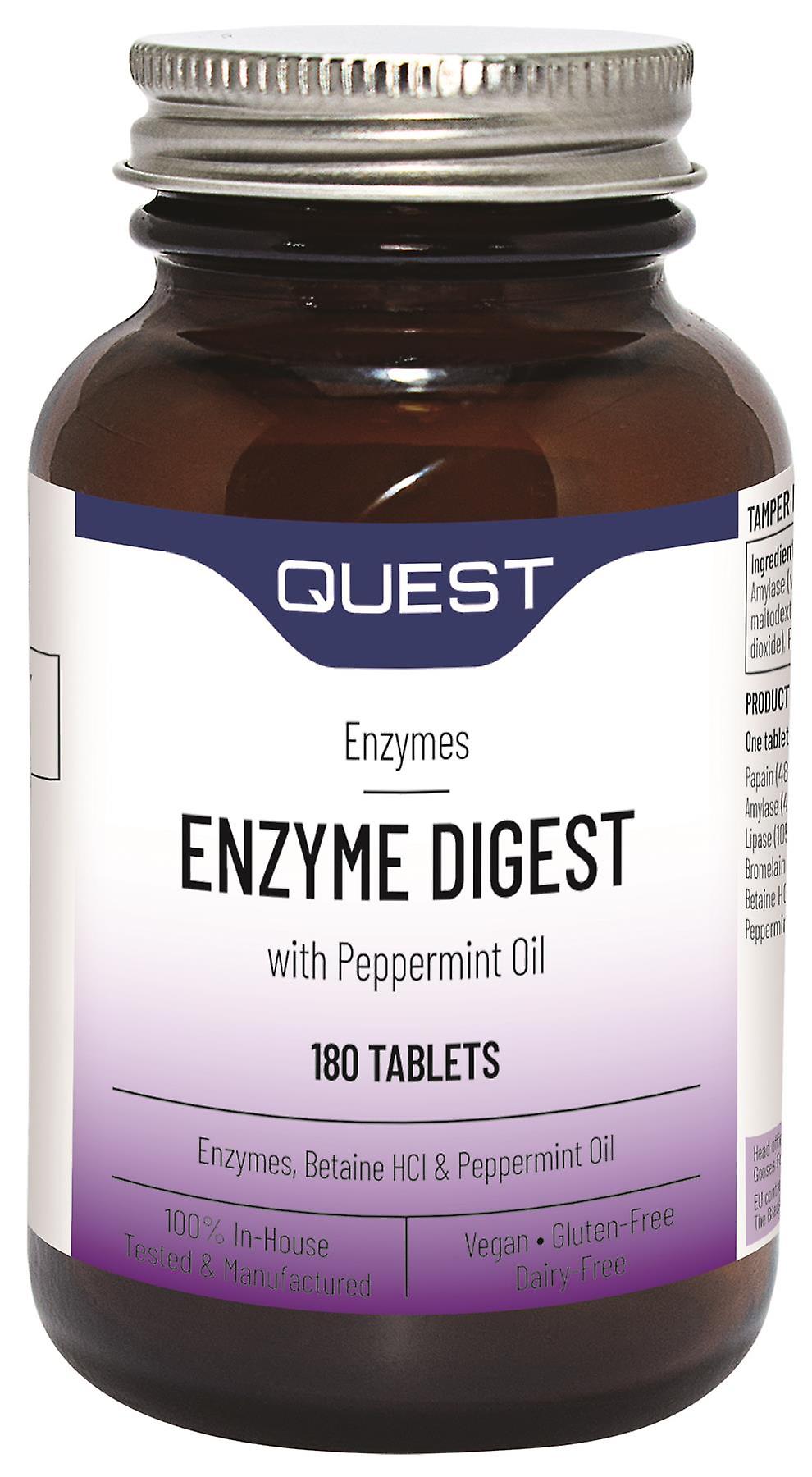 Quest Enzyme Digest - With Peppermint Oil - 180 Tablets