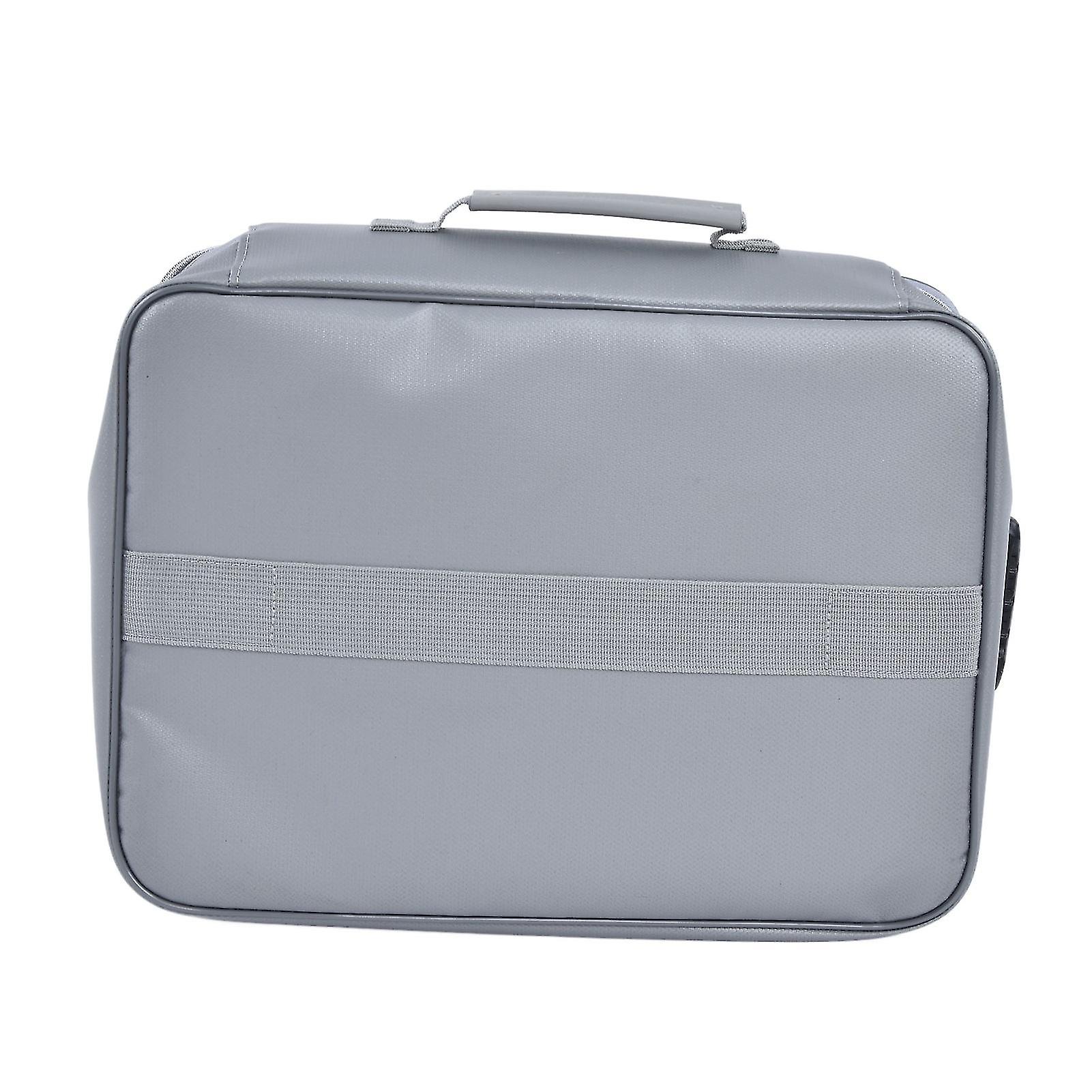 Fireproof Document Bag Pouch Portable File Safe Organizer Large Capacity Storage Box Case with Lock