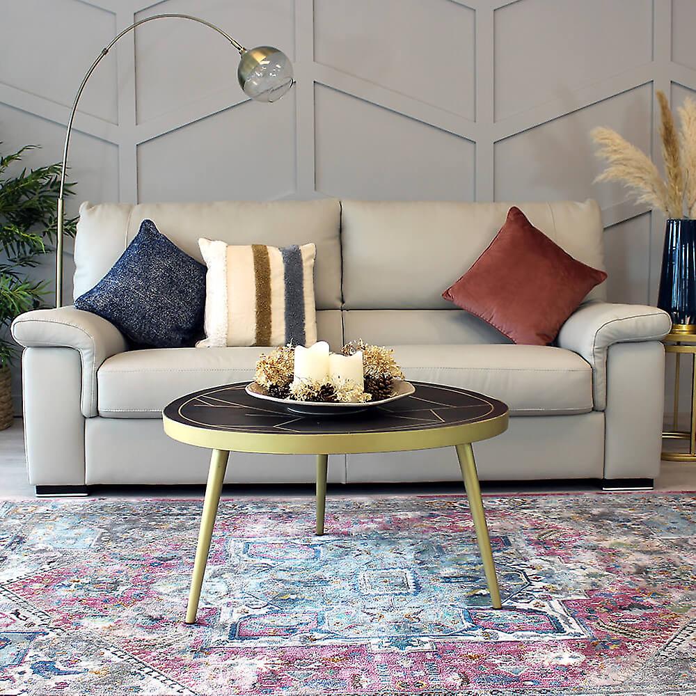 Brighton Dark Mango Wood Round Coffee Table