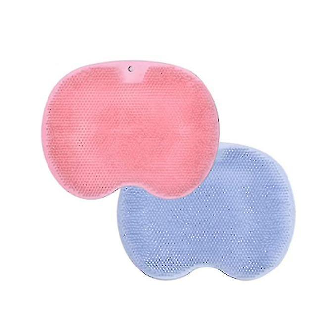Shower Foot Back Scrubber, Massager Mat, Massage Pad, Foot Scrubber, Shower Exfoliation, Acupressure Foot Massager(2 Pcs, Pi