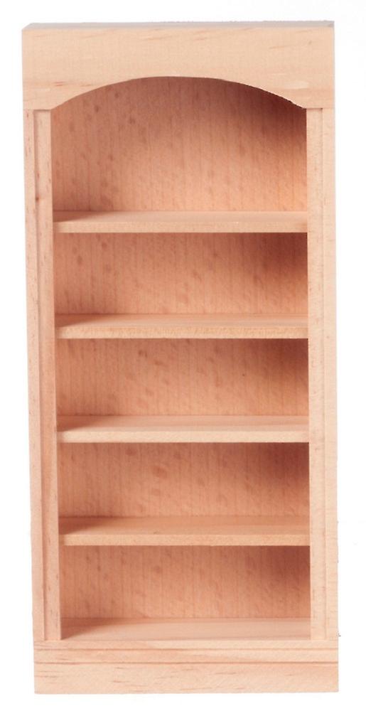Dolls House Bare Wood Bookcase 5 Shelf Unit Unfinished Miniature Furniture