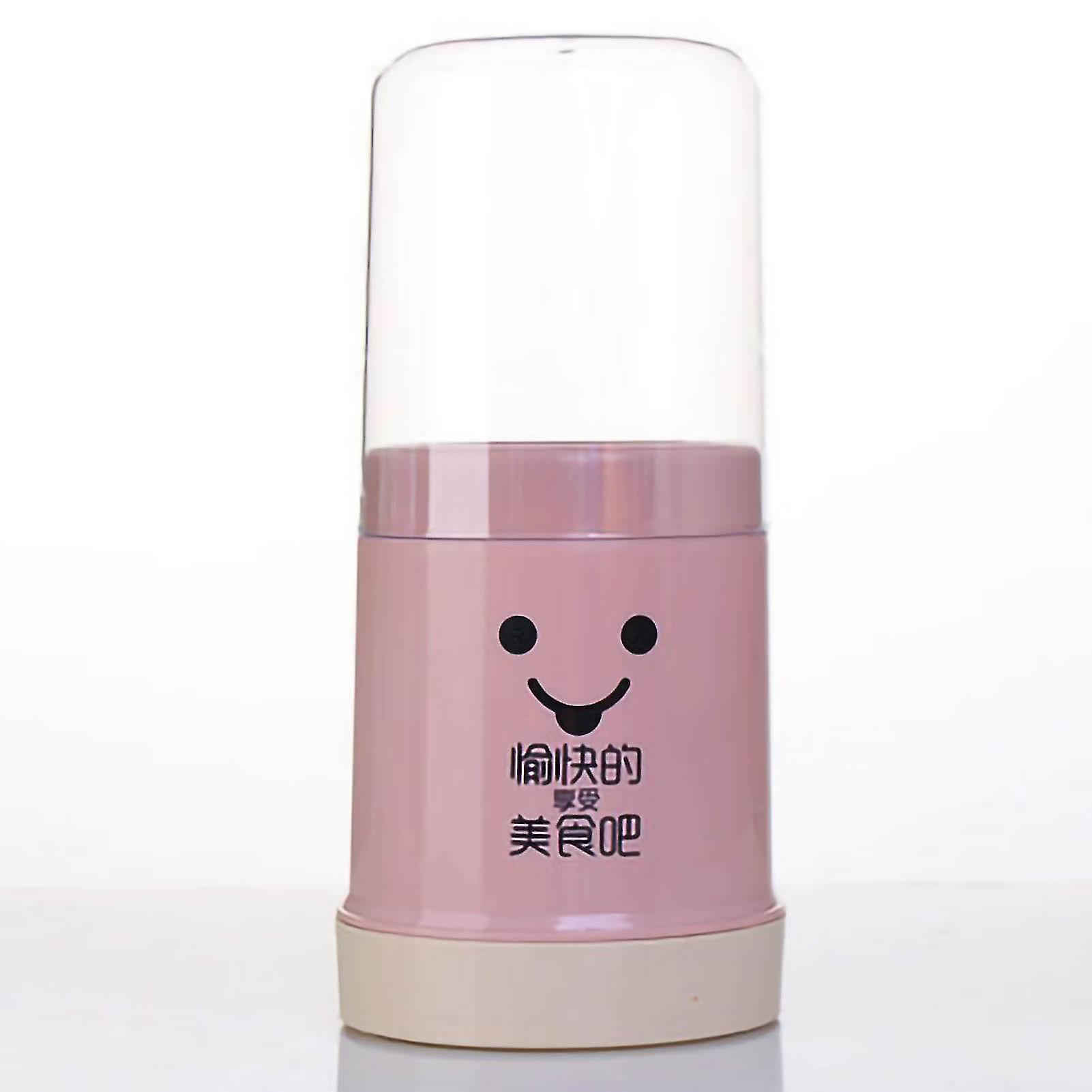 Cute Pink Chopstick Holder with Dustproof Lid, Eco Friendly Plastic Utensil Storage Container with Removable Base for Kitchen Organization