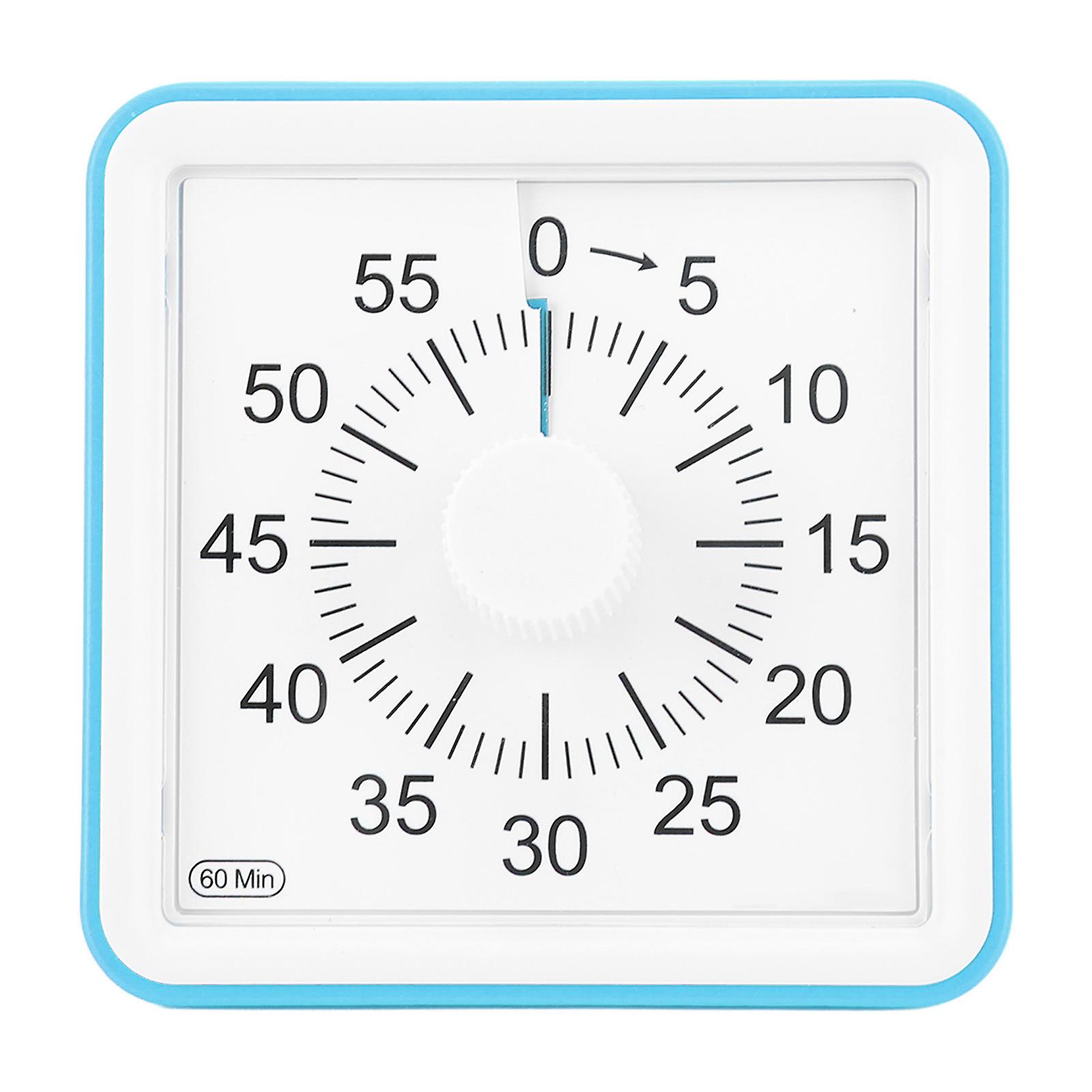 Visual Timer Silent Quiet Counting 60 Minutes Countdown Timer for Students Kitchen Blue 