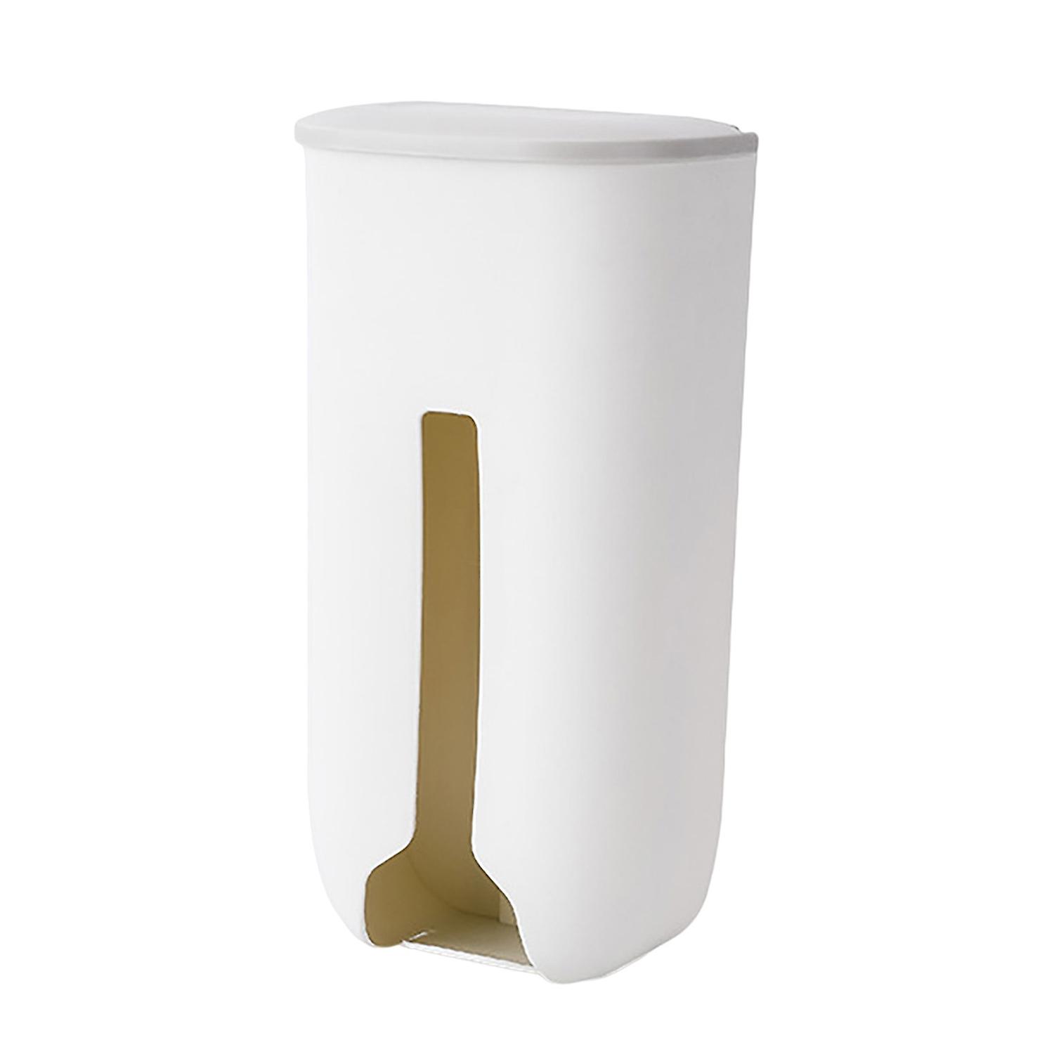Garbage Bag Holder Wall Mounted Space Saving Self Adhesive Flip Top Trash Bag Dispenser Kitchen Acce