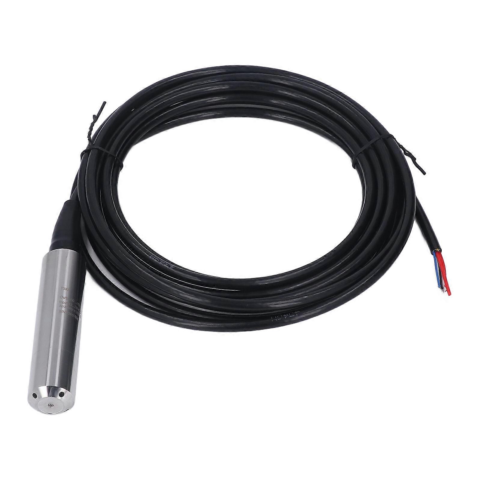 משדר מפלס נוזל מדויק רגיש IP68 לזרוק עמיד למים חיישן מפלס המים 12-30VDC כוח 0-10V פלט 8m / 315in (טווח 0-8 מ ')