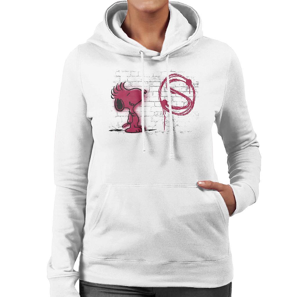 Peanuts Snoopy Red S Graffiti Mujeres's Sudadera con capucha