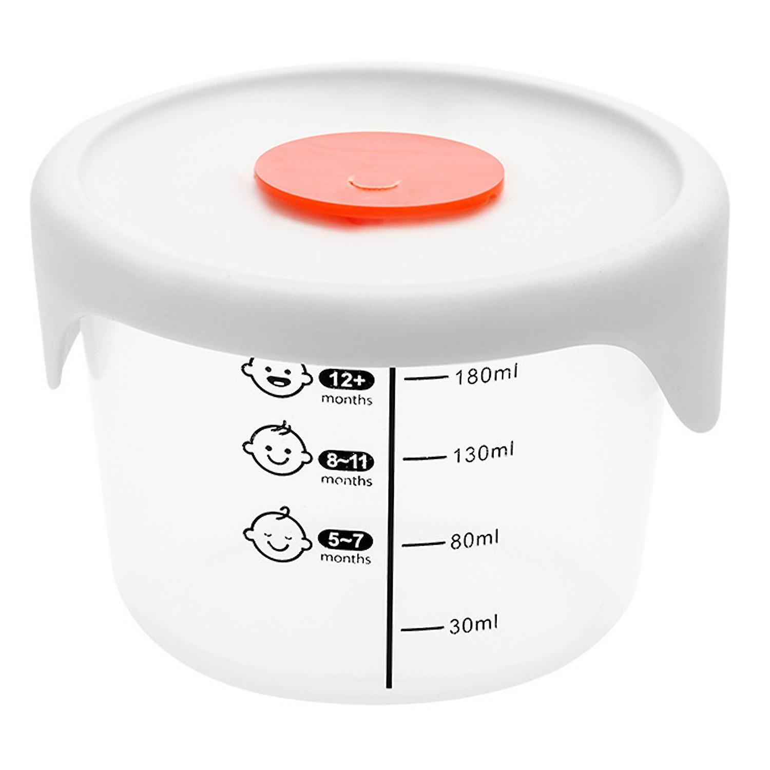 Babies Food Storage Box with Airtight Lid Steam Hole Large Capacity Precise Scale Multi-functional