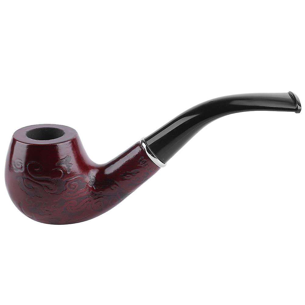 Exquisite Removable Solid Wood Carving Smoking Pipe 14.5x4.5x1.8cm