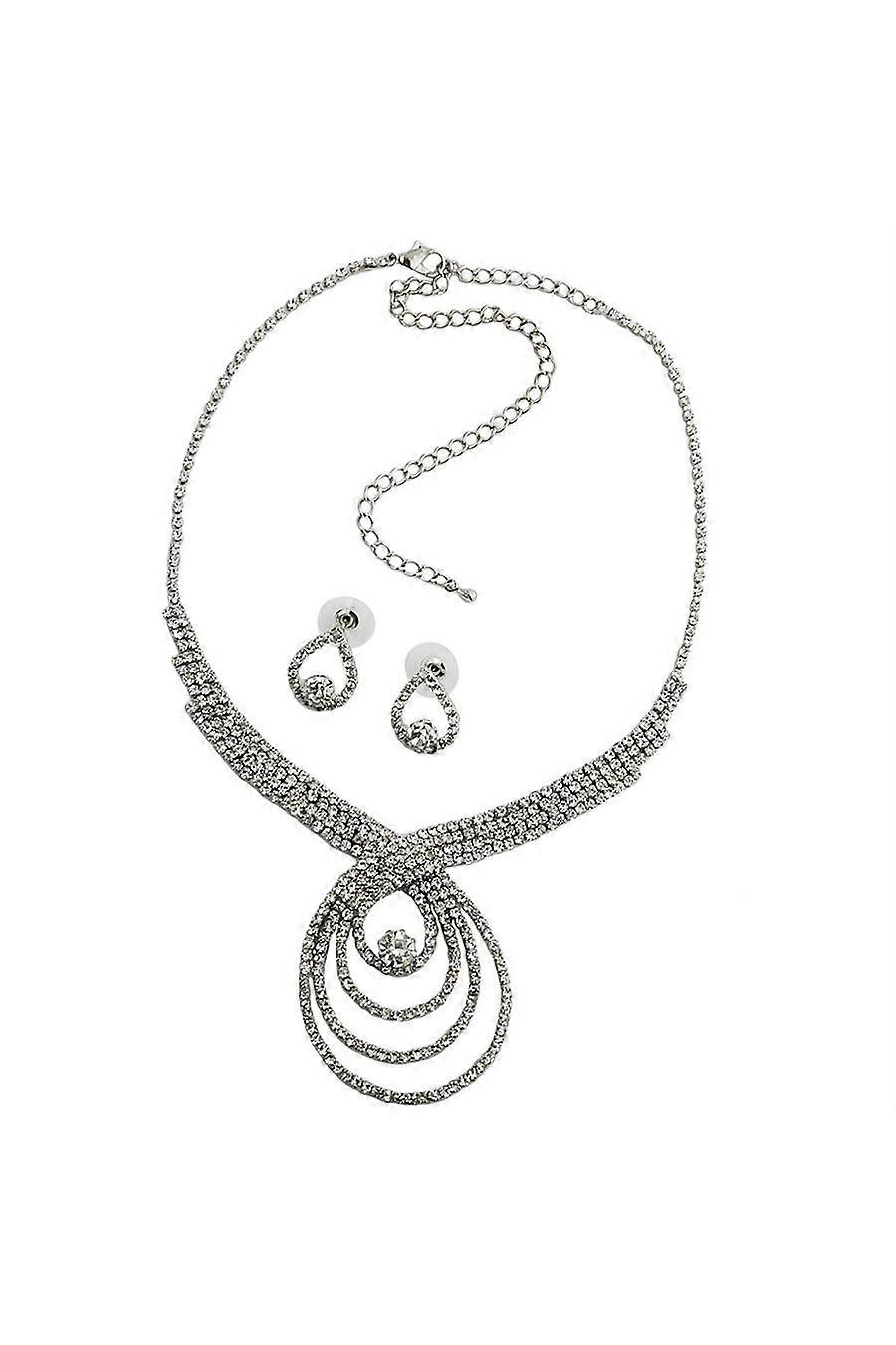 Set Necklace And Earrings Rhinestones - Gl01227