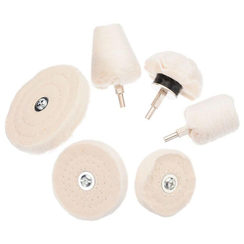 6Pcs Buffing Pad Polishing Mop Wheel Pads Kit For Drill Buffer Polish Wheels