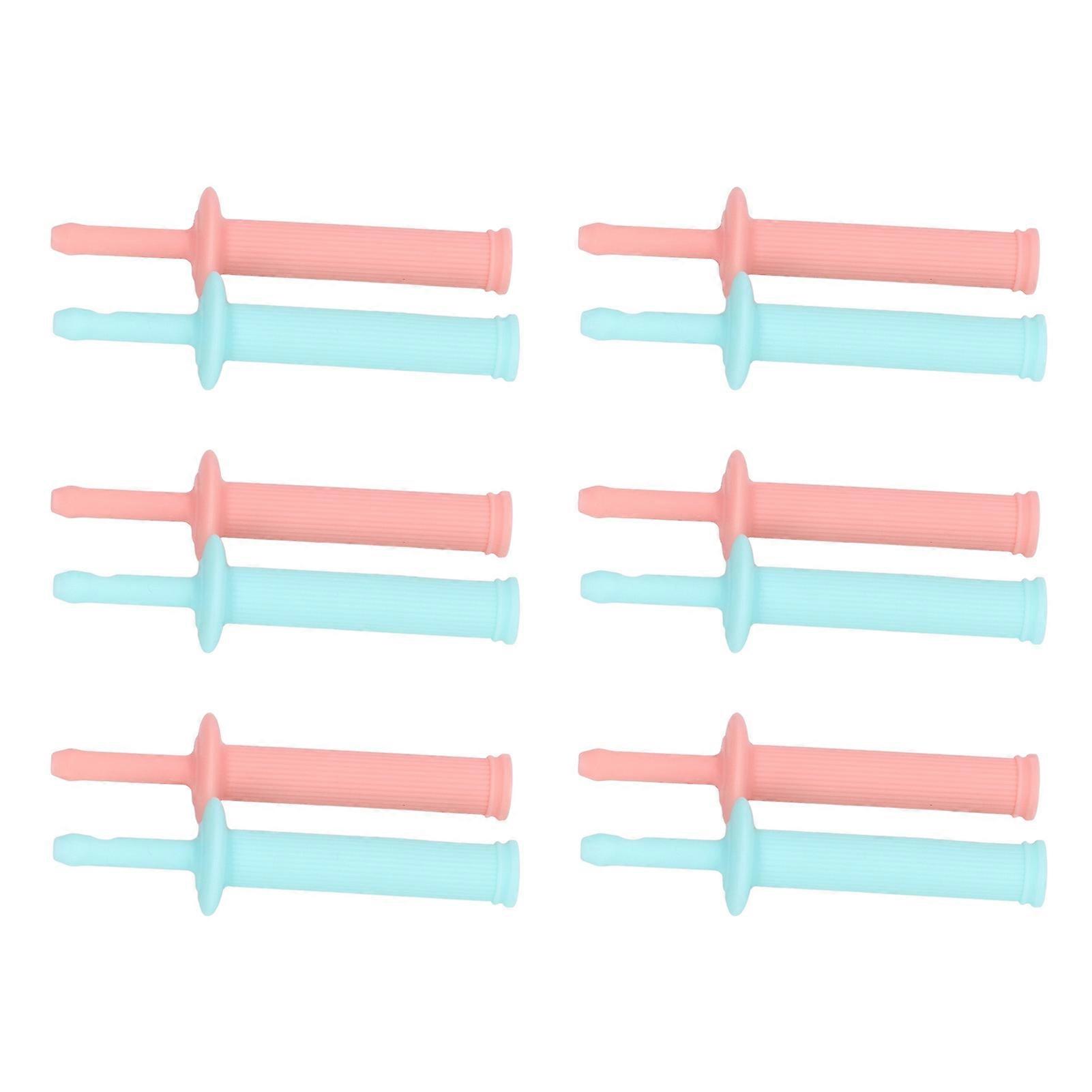 12pcsガス疝痛リリーバー優しく安全な使い捨てリリーフ膨満感のある新生児用ガス疝痛リリーバー新生児用グリーンピンク