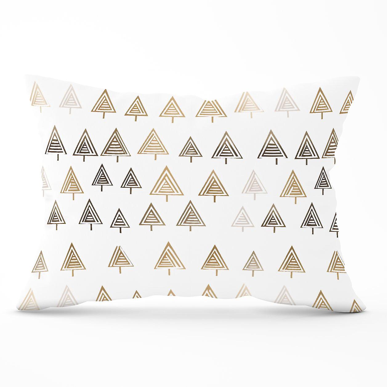 Geometric Christmas Tree Pattern Cushions