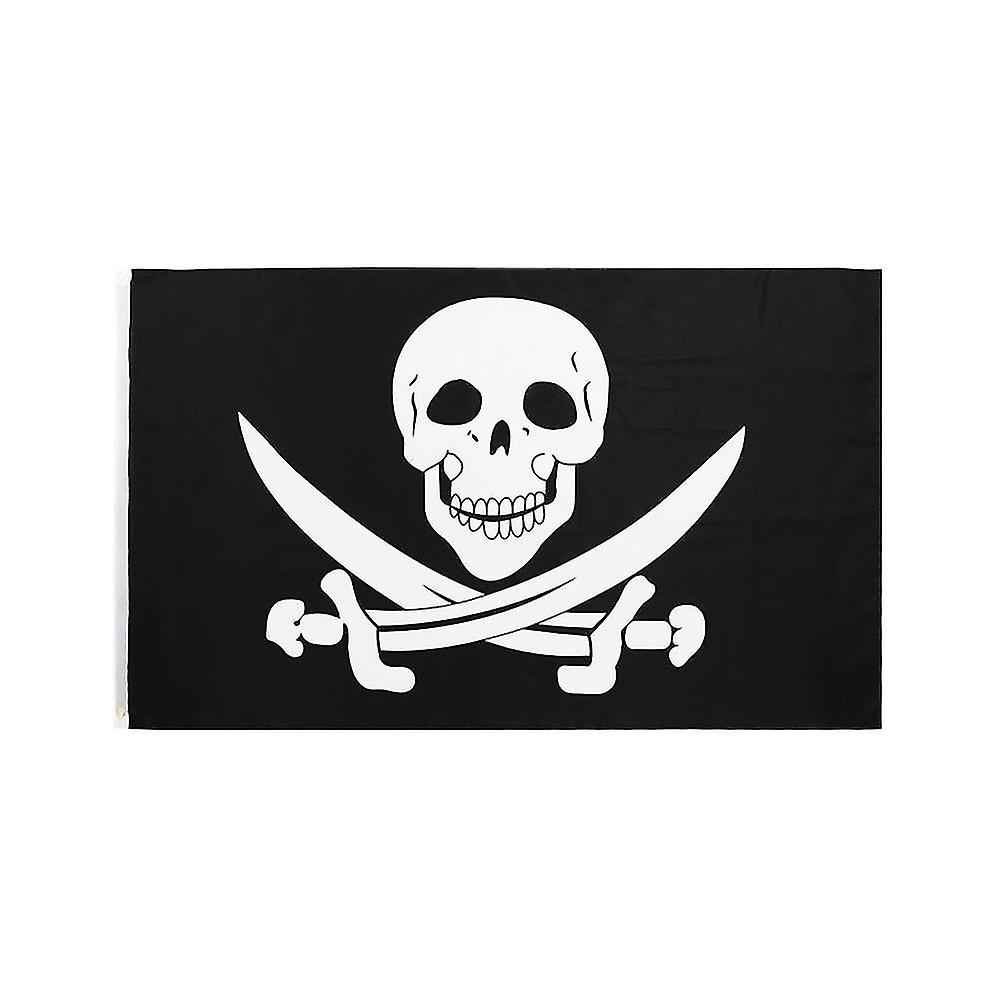 3x5 Ft Jack Rackham Skull Bone Pirate Flag For Decor