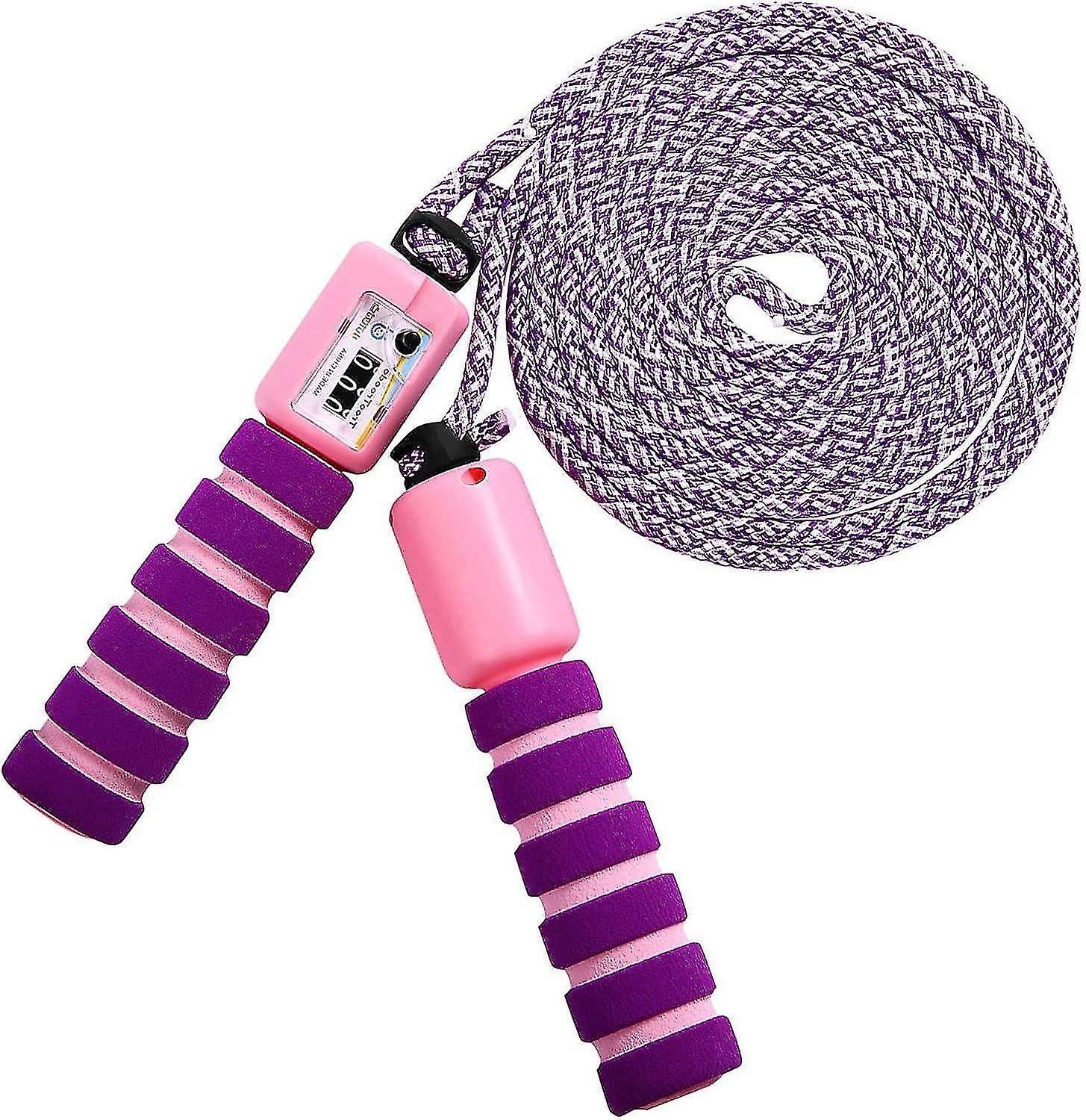 Children's Skipping Rope（Purple）,Toddler Girl's Counter Jump Rope,Adjustable Built-in Counter and So