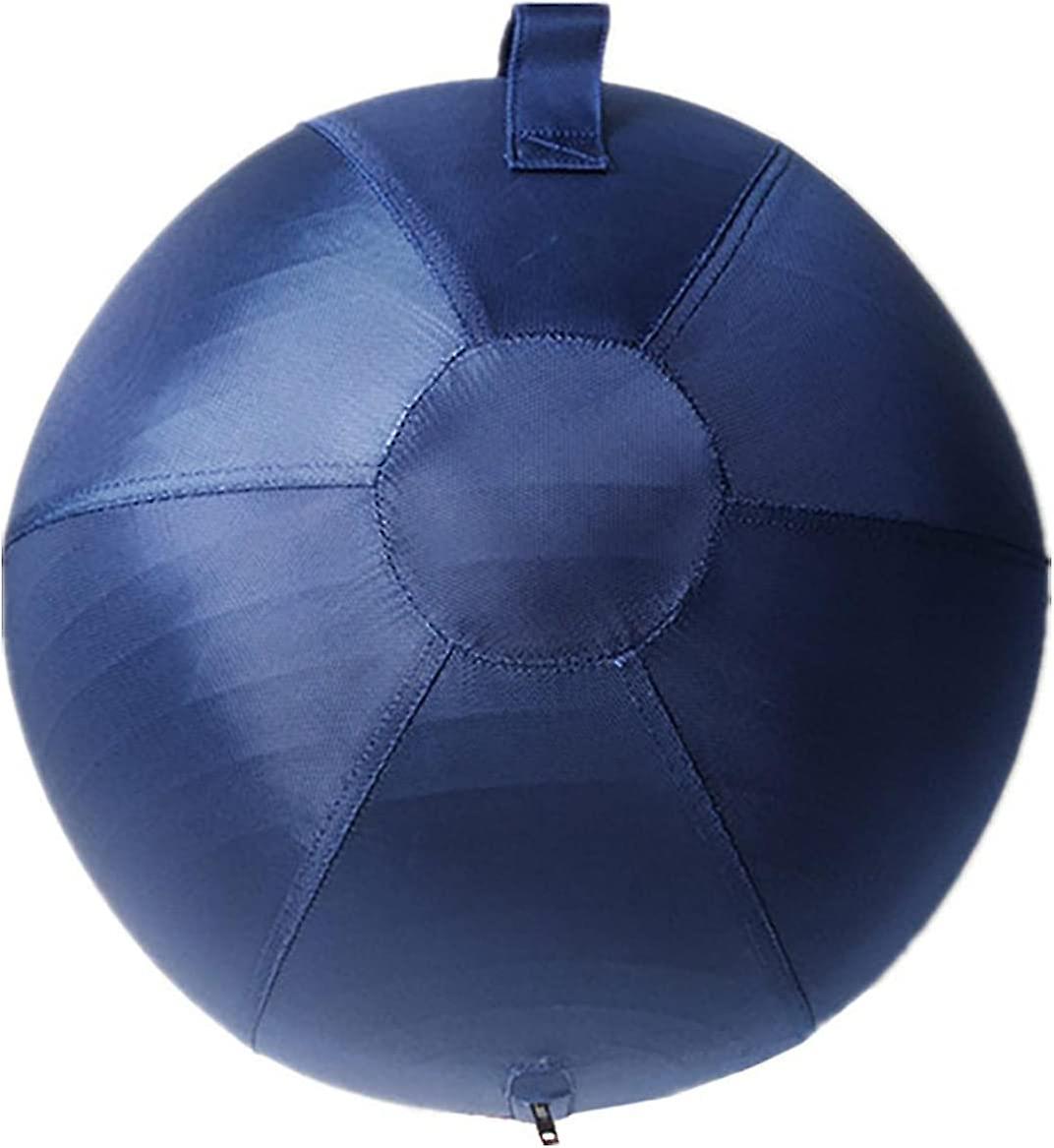 ヨガボールカバー オックスフォードファブリックエクササイズボールカバー(ホーム&ジム用ハンドル付き) アンチスクラッチダークブルー1個青