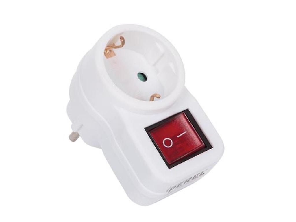 Adapter with On/Off Switch - 1 socket - Schuko