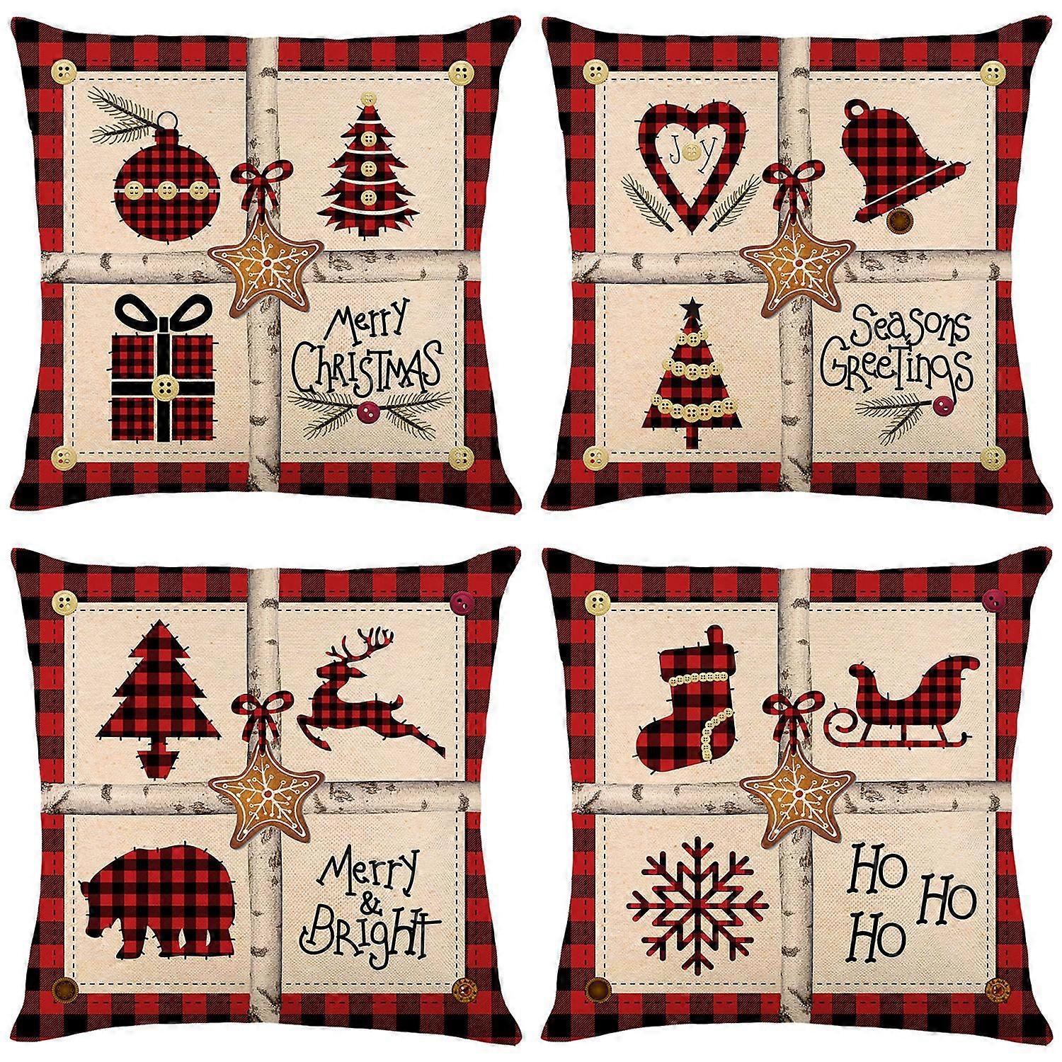 4pcs Christmas Pillow Case