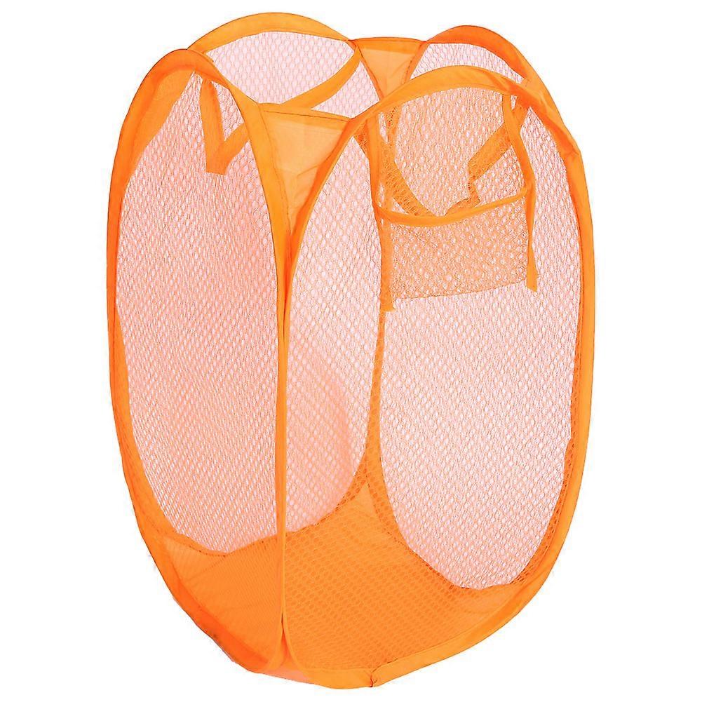 Portable Dirty Clothes Laundry Basket Foldable Housekeeping Container Storage Baskets Orange