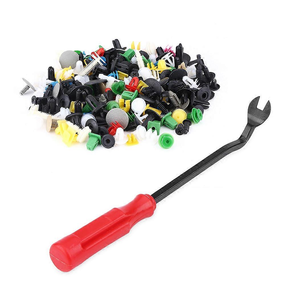 500pcs Assorted Plastic Car Door Trim Clip Fastener Retainer Rivet Push Pin Kit W/ Screwdriver E2U754