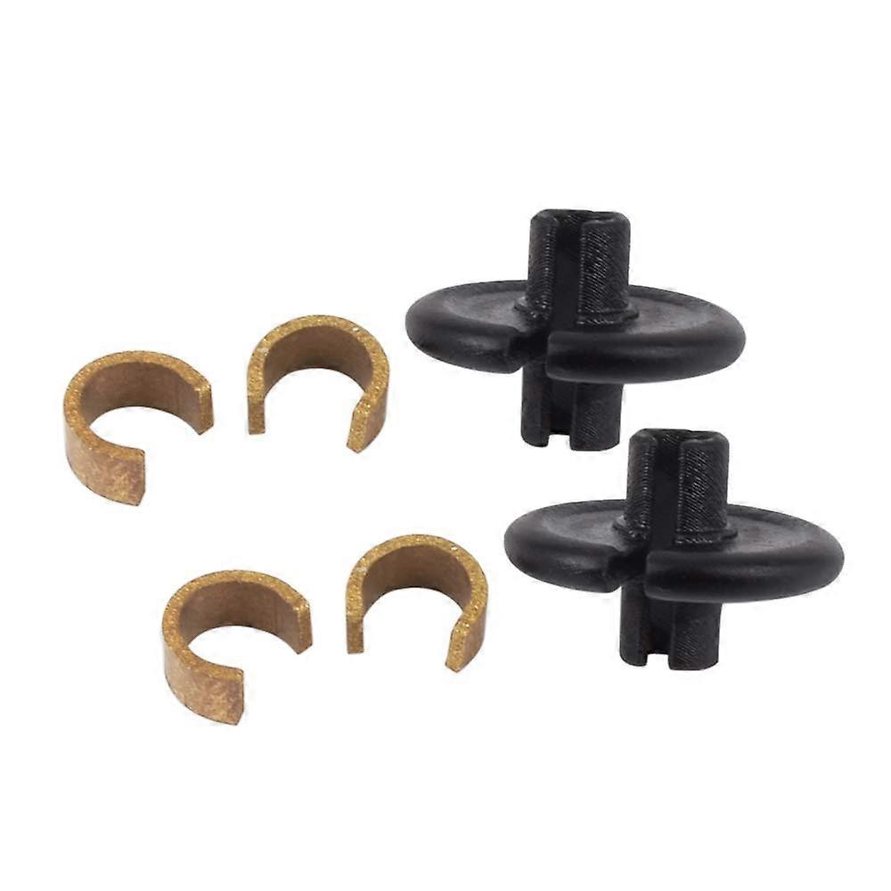 2 Set Archery Kisser Button Black With Copper Anchor Clips