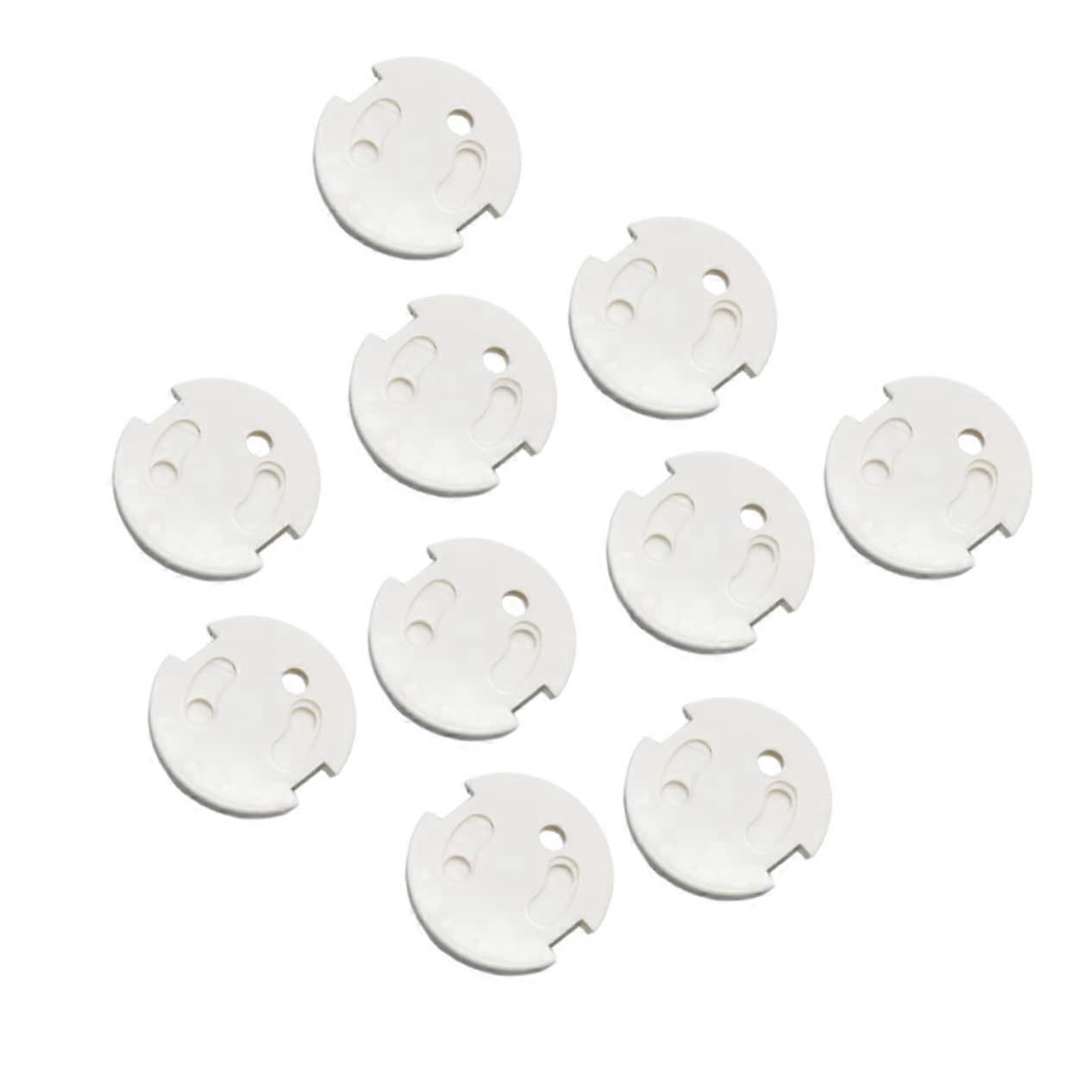 10pcs Safe Outlet Protector Power Supply White Round Socket Electrical Cover Socket Cover Protector Spring Electric Outlet Household Socket3.8*3