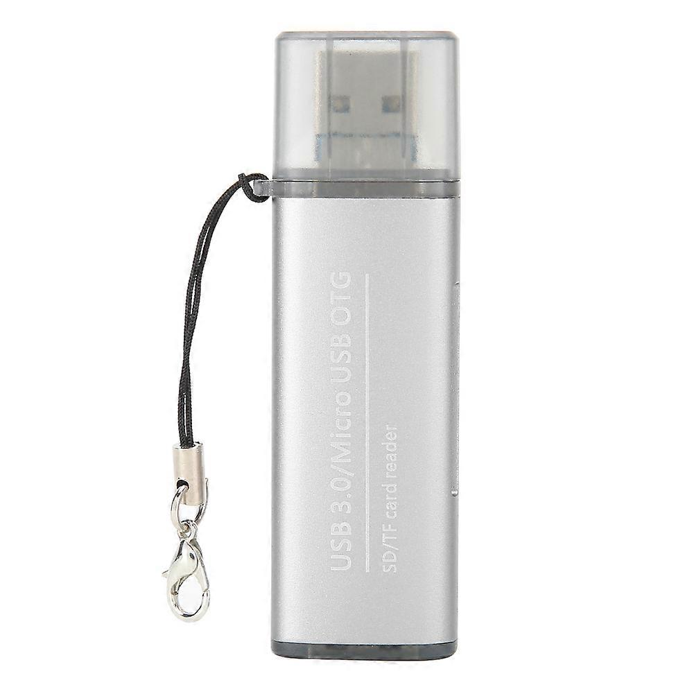 Hook Type Card Reader Portable USB 3.0 to Memory Card Titanium Gray for Android Phone OTG