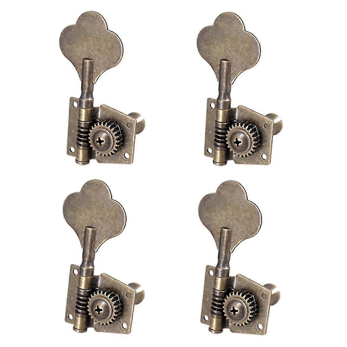 Guitar Vintage Open Tuning Key Pegs Machine Heads Tuners 4r For 4 Strings Bass