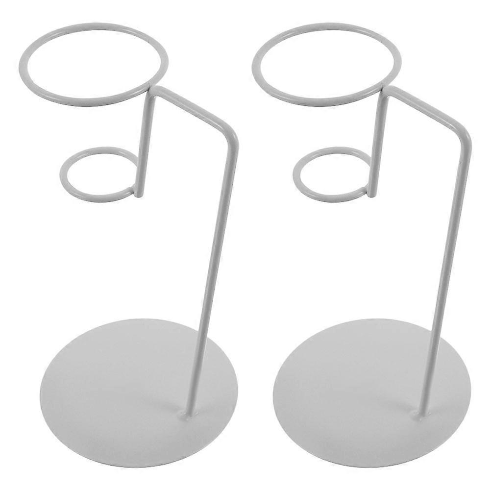 2pcs Desktop Ice Cream Rack Ice Cream Metal Holder Stand Ice Cream Cone Stand
