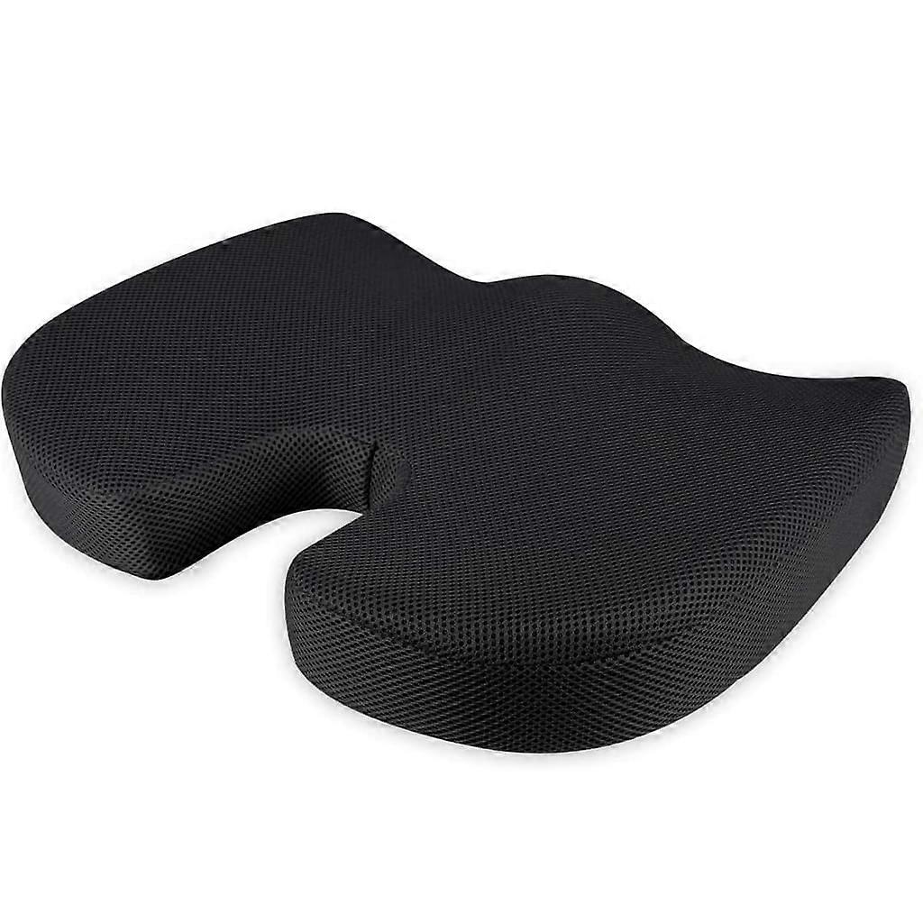 Orthopedic Seat Cushion To The Bumped Cushion Made Of Optimized Visco Memory Foam Mesh Models (Black)
