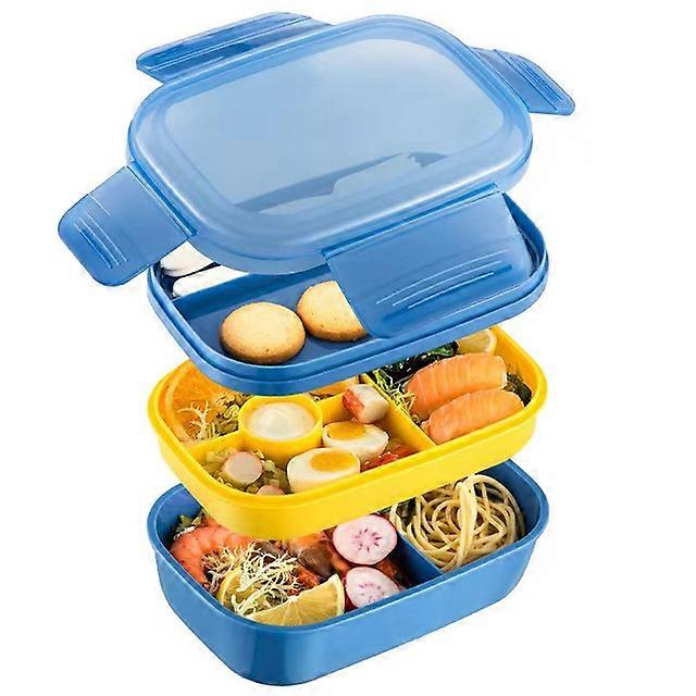 1.9L Three Layers Floor Bento Lunch Box Lunch Box for Kids Food Container Sealed Fruit Salad Box Microwave Oven Available