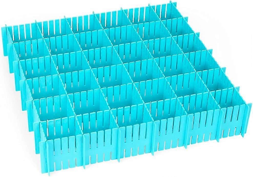 Drawer Divider, 16 Pieces Adjustable Grid Drawer Dividers, Drawer Organizer, For Underwear Socks Belt Office Supplies Save Space (blue)