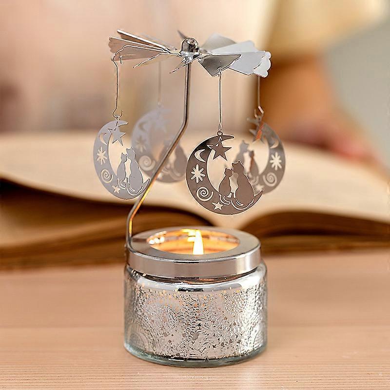 Geometric Relief Rotating Candlestick Exquisite Scented Candle