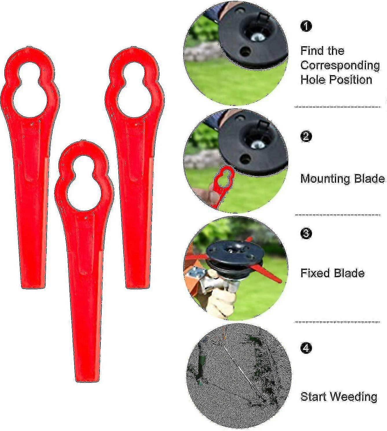 En Lawn Mower Safety Blades (20pcs Red)