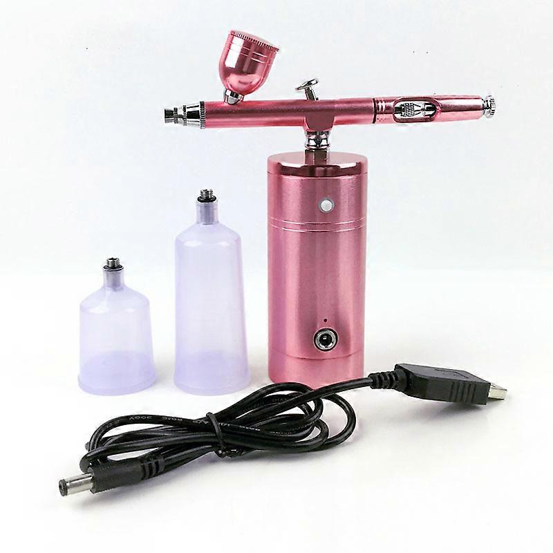 Multi-Function Airbrush Set, Rechargeable Pump Mini Portable Air Compressor KitRose Gold,2024 Ping