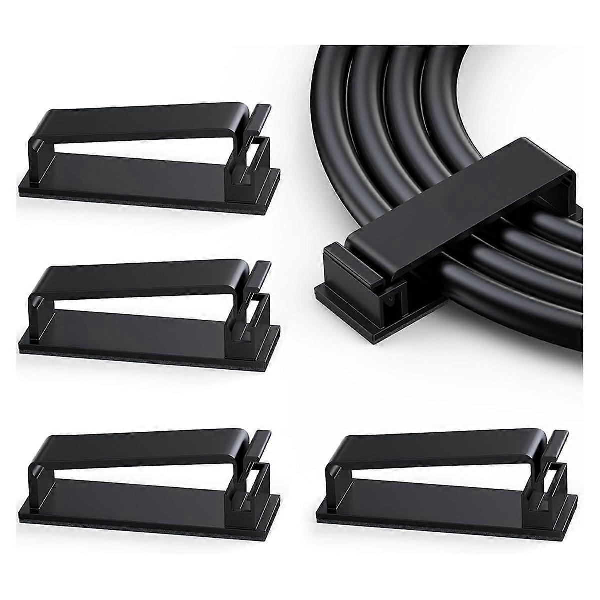 100Pcs Cable Management Self-Adhesive Cable Clips Cable Holder Self-Adhesive Strong Cable Organiser