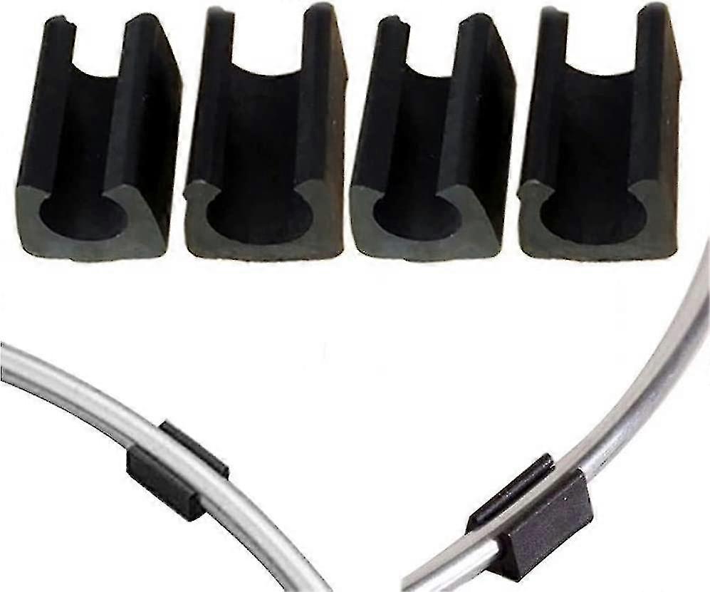 20 قطعة من البلاستيك على شكل حرف U كرسي أرجل بقطر 12 مم أسود للكراسي الفولاذية الأنبوبية- YKY416