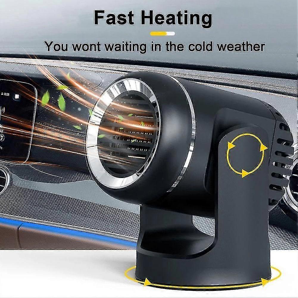 Universal Rotatable Car Heater Fan 12v Warm Hot Air Blower Fast Heating ...