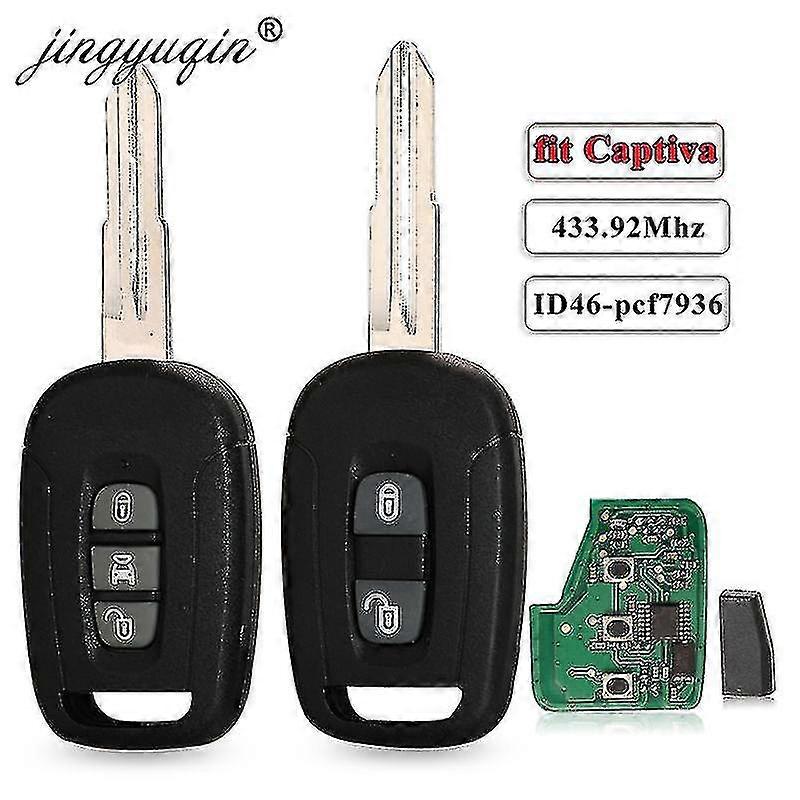 Car Remote Key Control 433mhz Id46 For Chevrolet Captiva Opel Antara 2/3 Buttons Auto Keyless Fob With Pcf7936 Chip