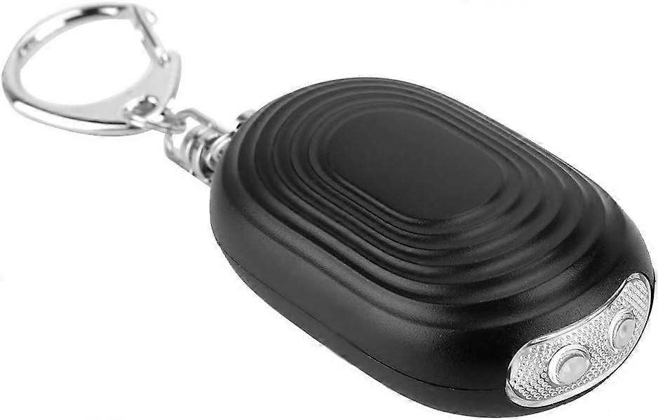 Personal Pocket Alarm,120DB  Emergency Security Alarm with LED Lights Small Keychain for Women , 6.9 x 3.8 x 2.5cm (Black)