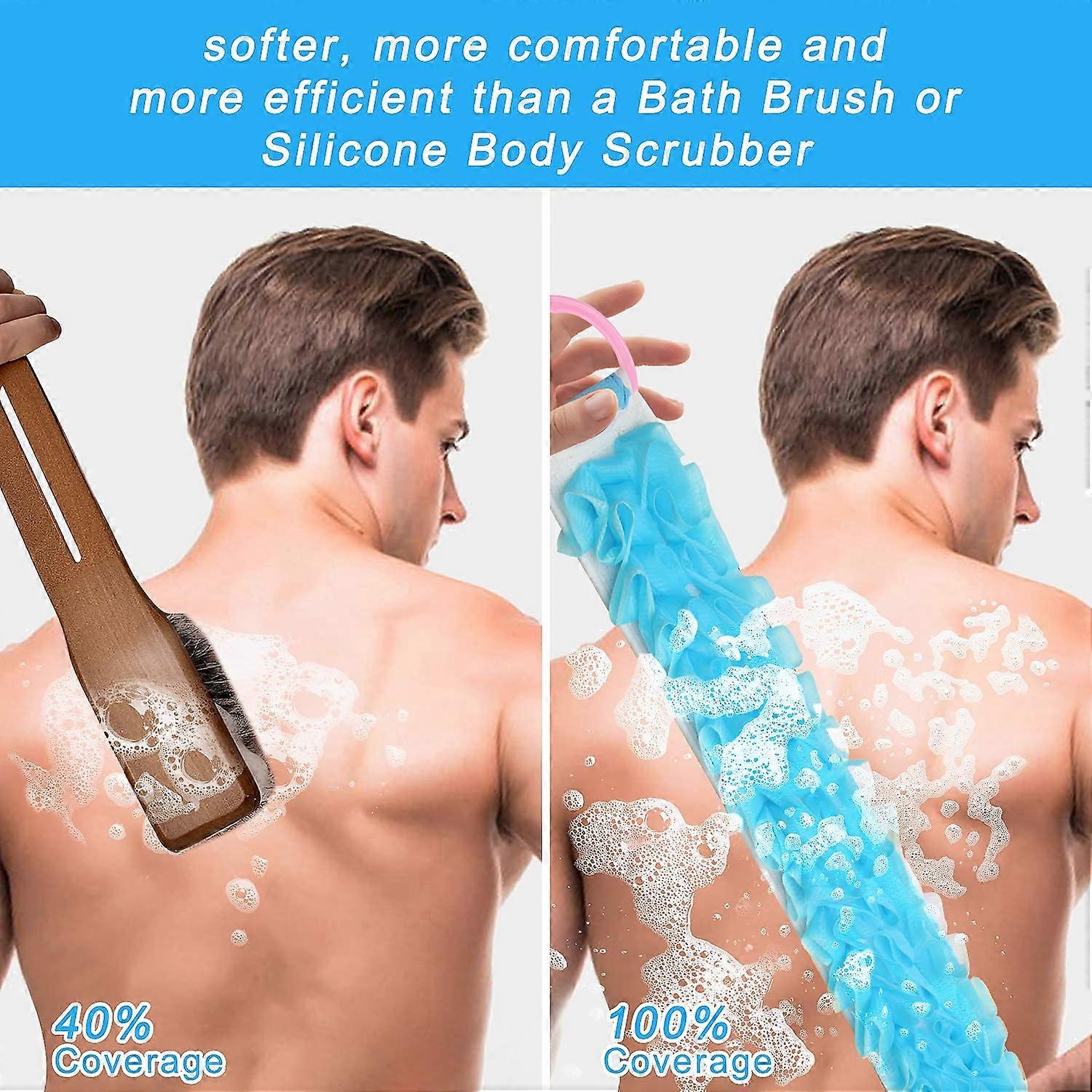 2 Piece Set Two-in-one Shower Back Scrubber