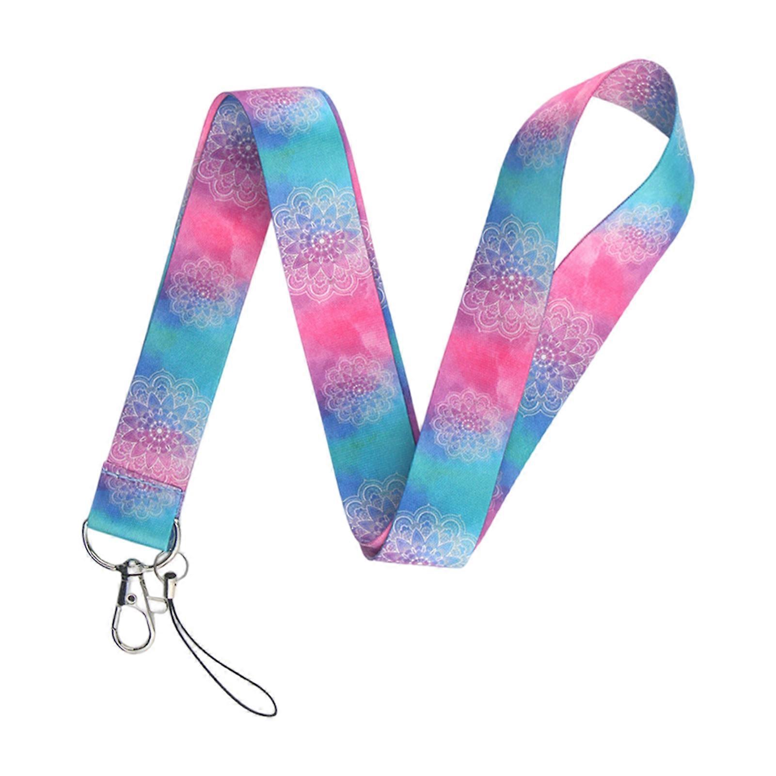 Kaesi Lanyard Rope Double-sided Printed Delicate Patterns Wear-resistant Non-fading Fine Workmanship Hanging Items Portable Geometric Pattern Phone Ke