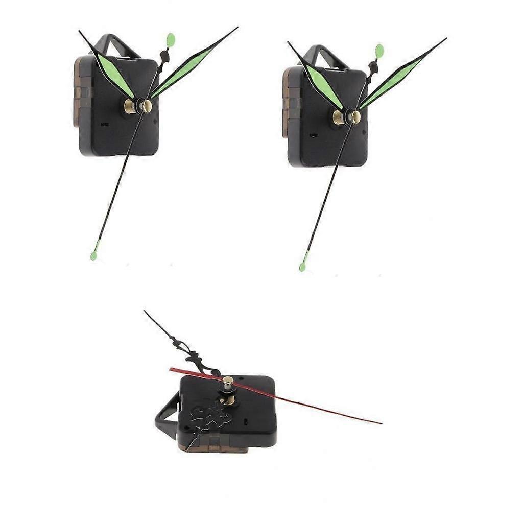 3 Set Movement with Pointer for Quartz Wall Clock Repair Replacement Green